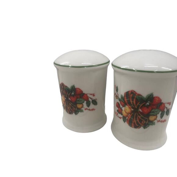 Vintage William James Ceramic Porcelain Holiday Fall Salt And Pepper Shaker - Picture 12 of 16